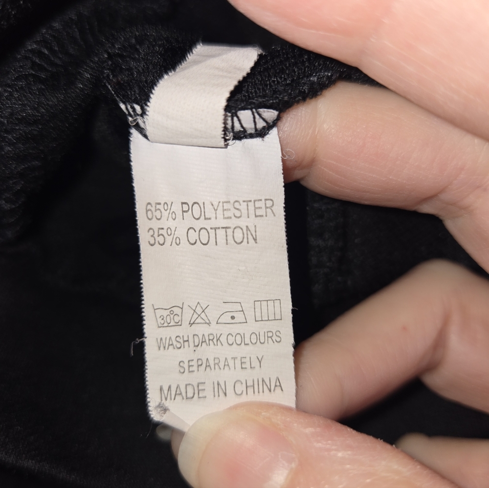 Women's M Black Cropped Zip-Up Hoodie - Picture 5 of 12
